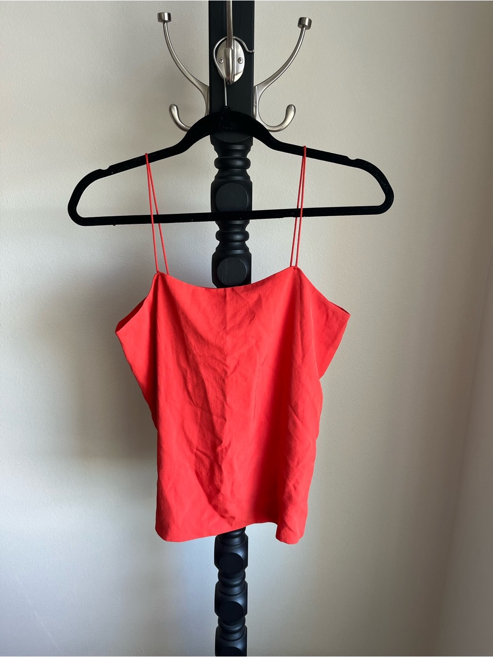 Everlane Coral-Red Spaghetti Strap Cami